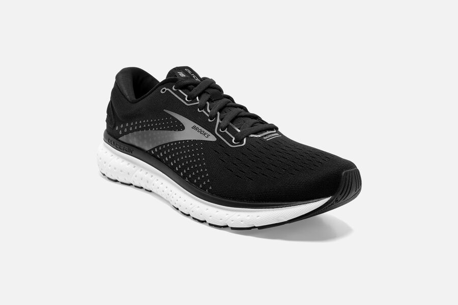 Brooks Glycerin 18 Road Running Shoes - Mens - Black/White - AT3798524